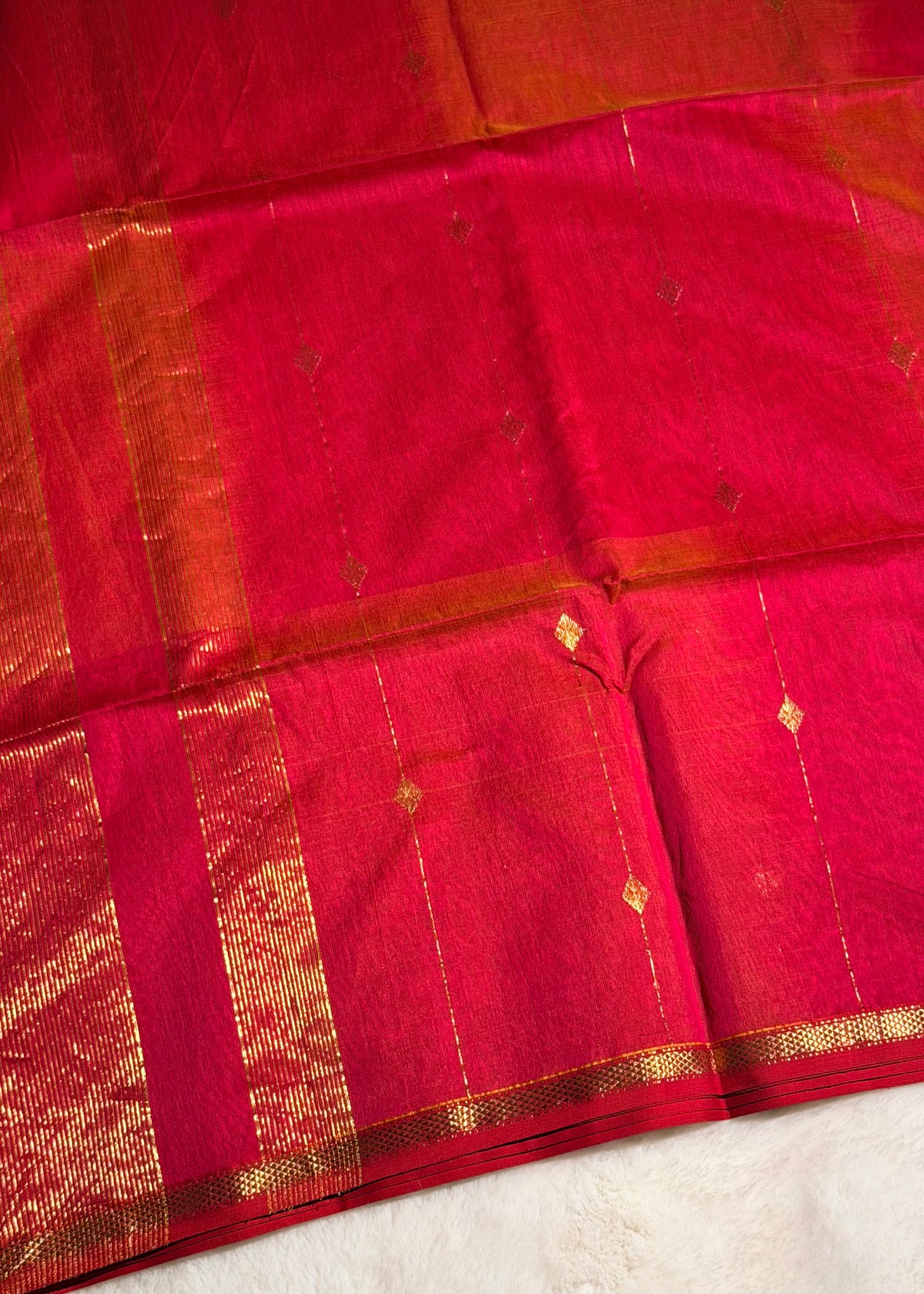 Handloom Pure Maheshwari Silk by Cotton Saree