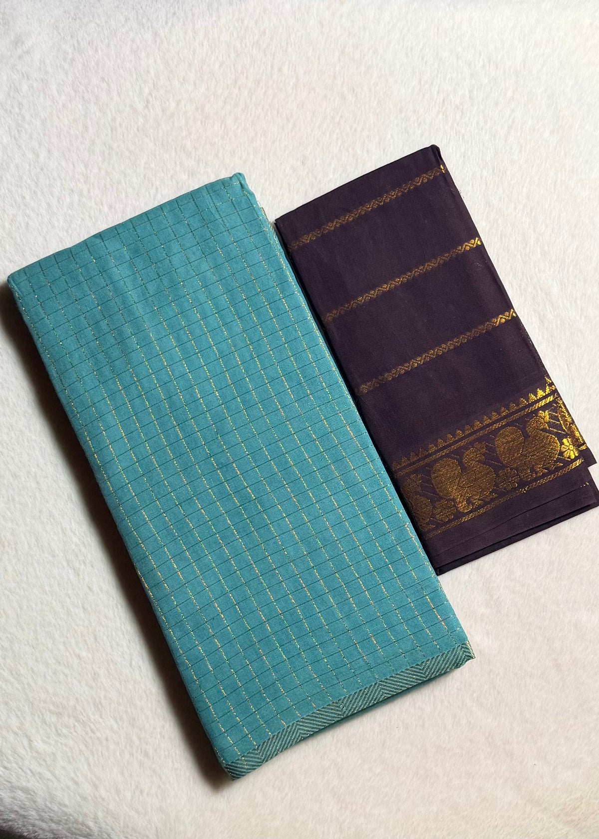 Traditional Madurai Sungudi Cotton Saree With Blouse Piece