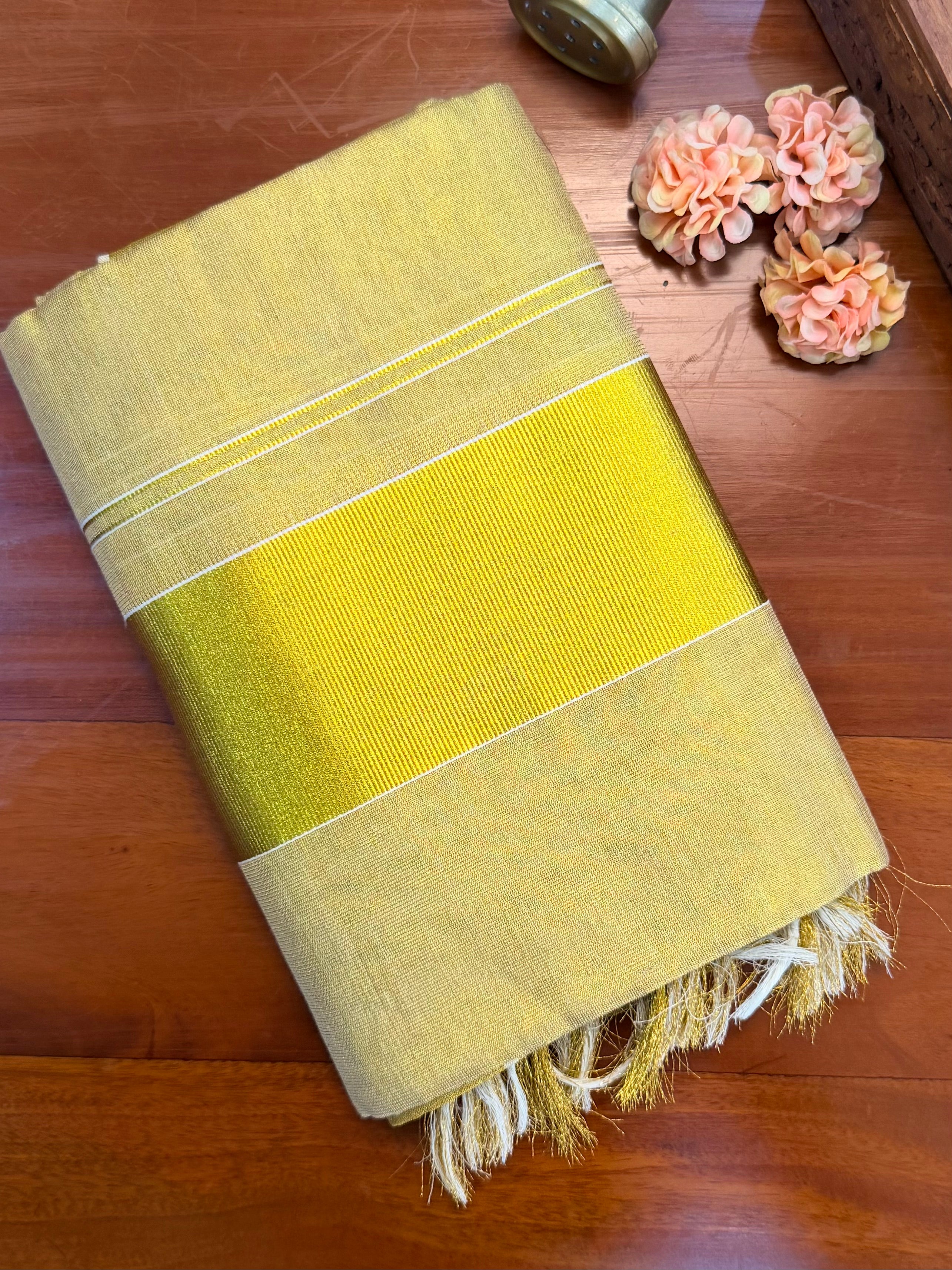Premium Tissue Temple Set Mundu