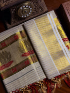 Kerala Traditional Lotus set saree