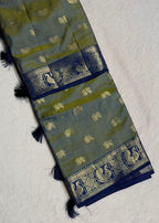 Semi Tussar Silk Saree With Blouse Piece