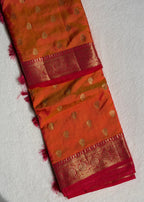 Semi Tussar Silk Saree With Blouse Piece