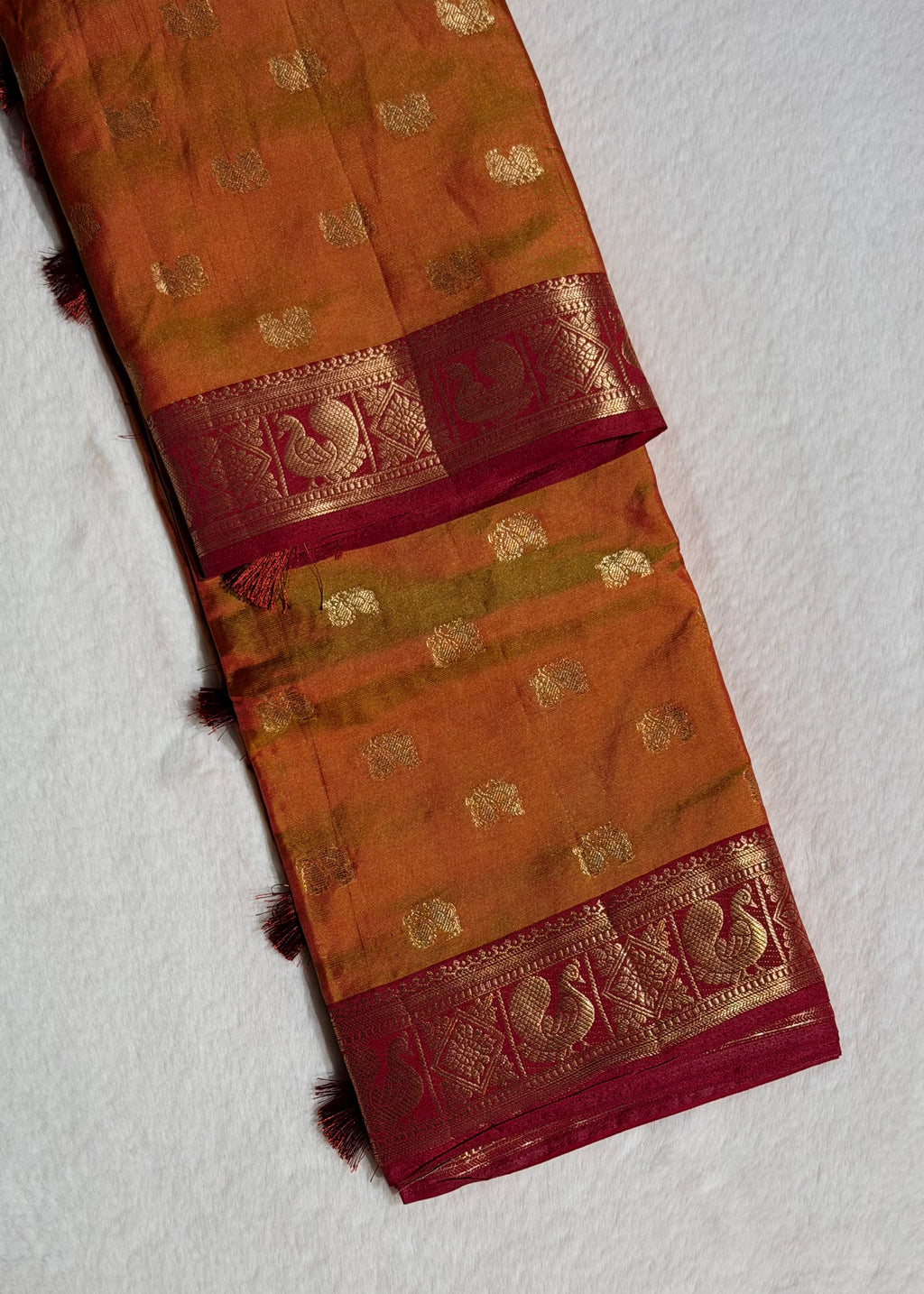 Semi Tussar Silk Saree With Blouse Piece