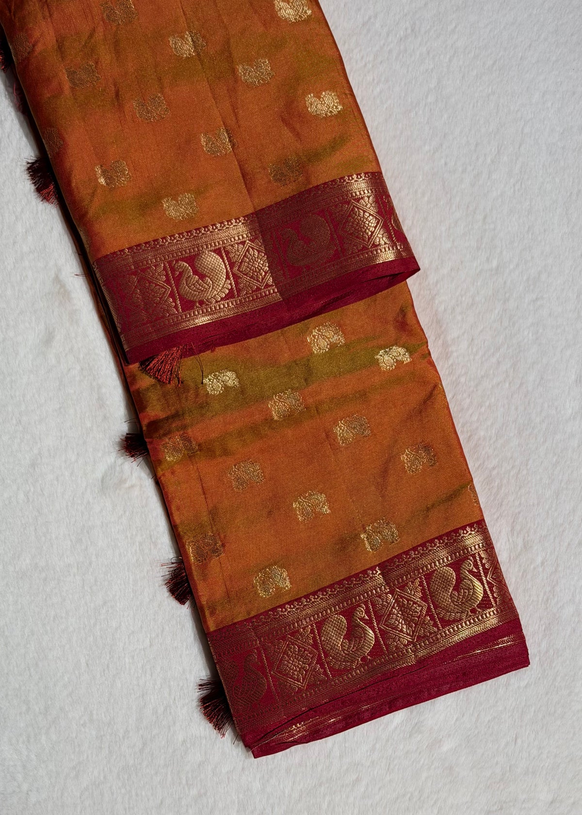 Semi Tussar Silk Saree With Blouse Piece