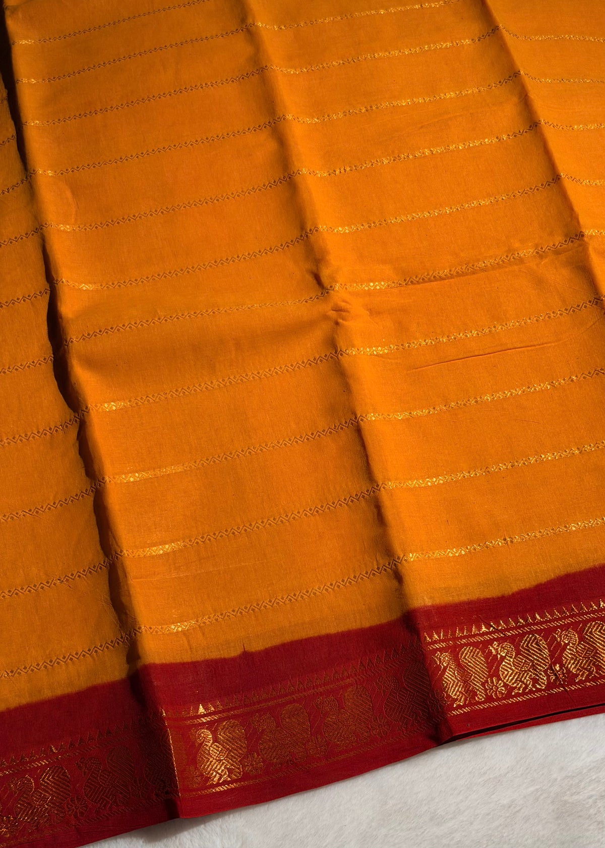 Traditional Madurai Sungudi Cotton Saree With Blouse Piece
