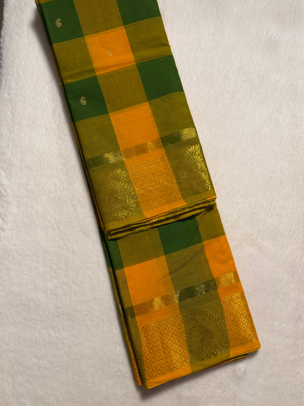 Madras Checks Premium Kanchi Cotton Saree