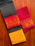 Traditional Madurai Sungudi Cotton Saree with Blouse Piece