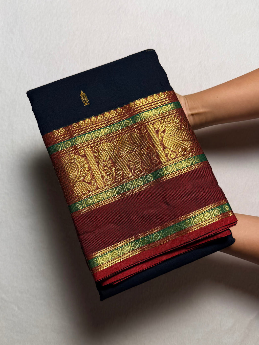 Kshetra Premium Zari Kanchi Cotton Saree
