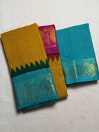 Traditional Ganga Jamuna Madurai Sungudi Cotton Saree with Blouse Piece