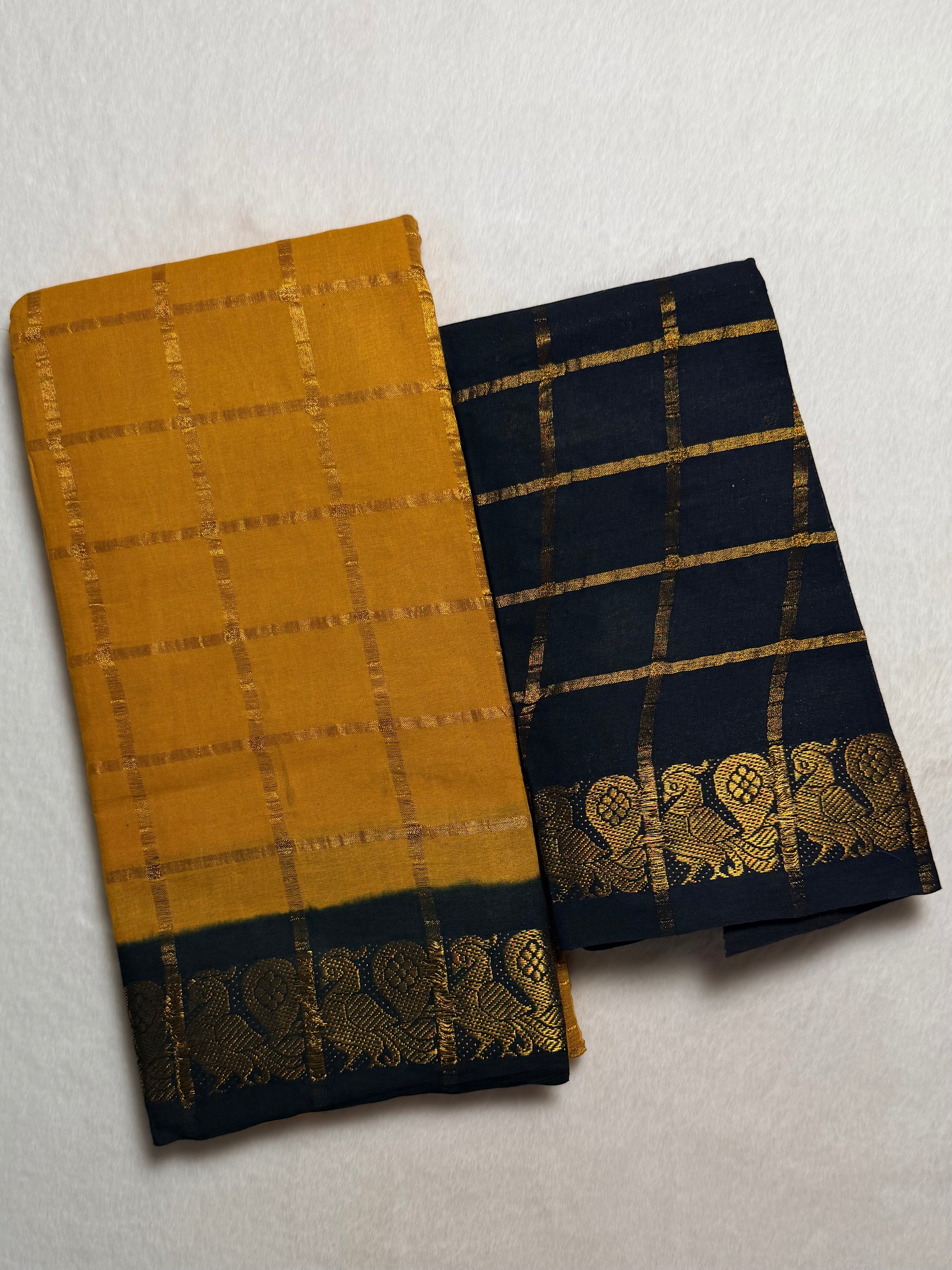Traditional Madurai Sungudi Cotton Saree with Blouse Piece
