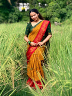 Traditional Madurai Sungudi Cotton Saree with Blouse Piece