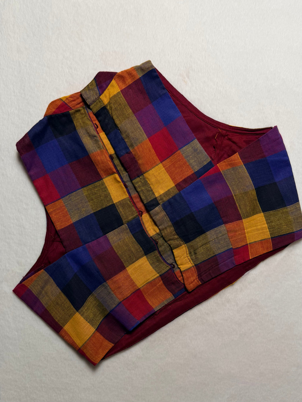 Madras Checks Blouse Piece