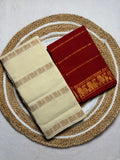 Traditional Madurai Sungudi Cotton Saree with Blouse Piece