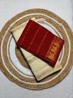 Traditional Madurai Sungudi Cotton Saree with Blouse Piece
