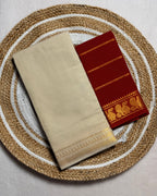 Traditional Madurai Sungudi Cotton Saree with Blouse Piece