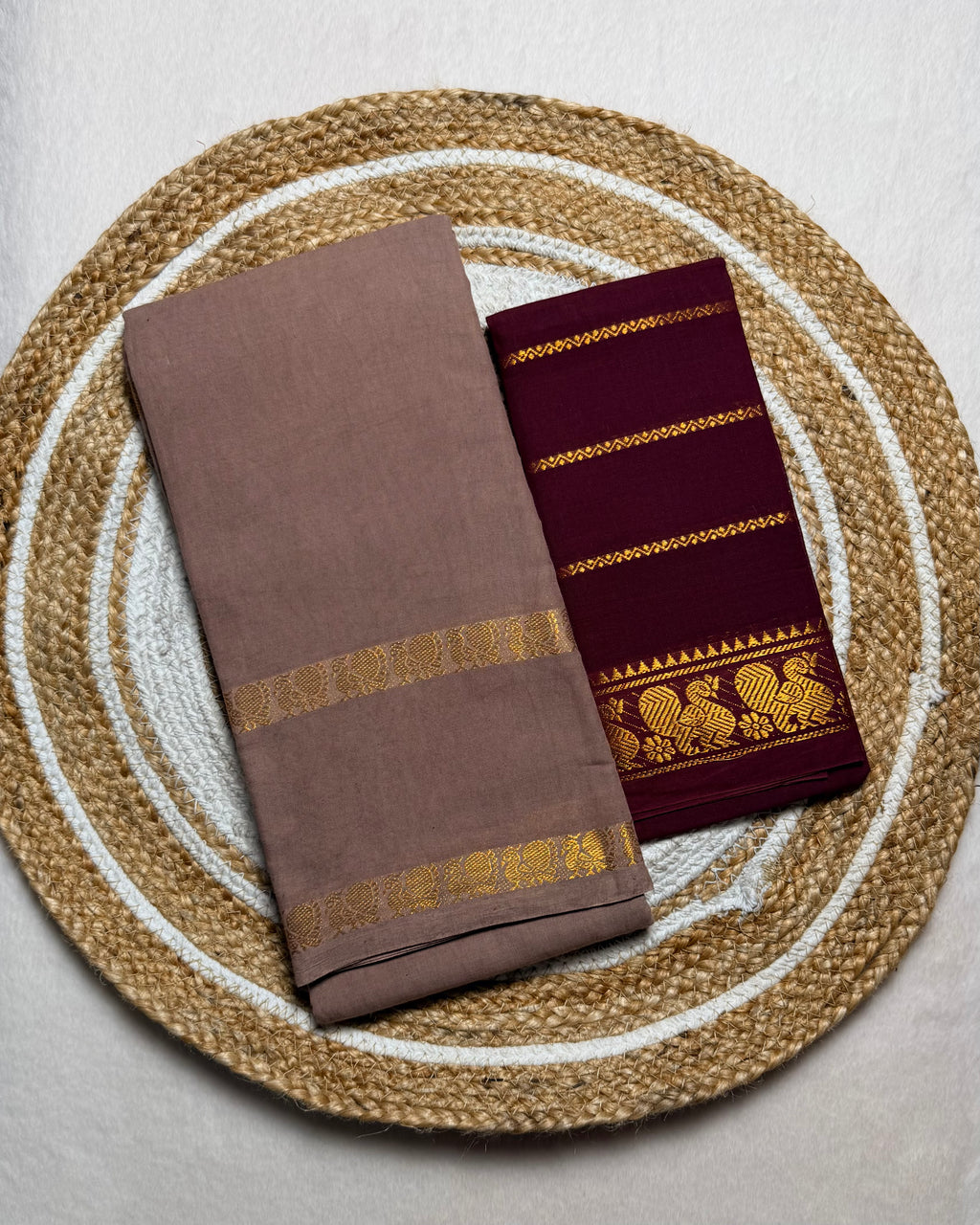 Traditional Madurai Sungudi Cotton Saree with Blouse Piece
