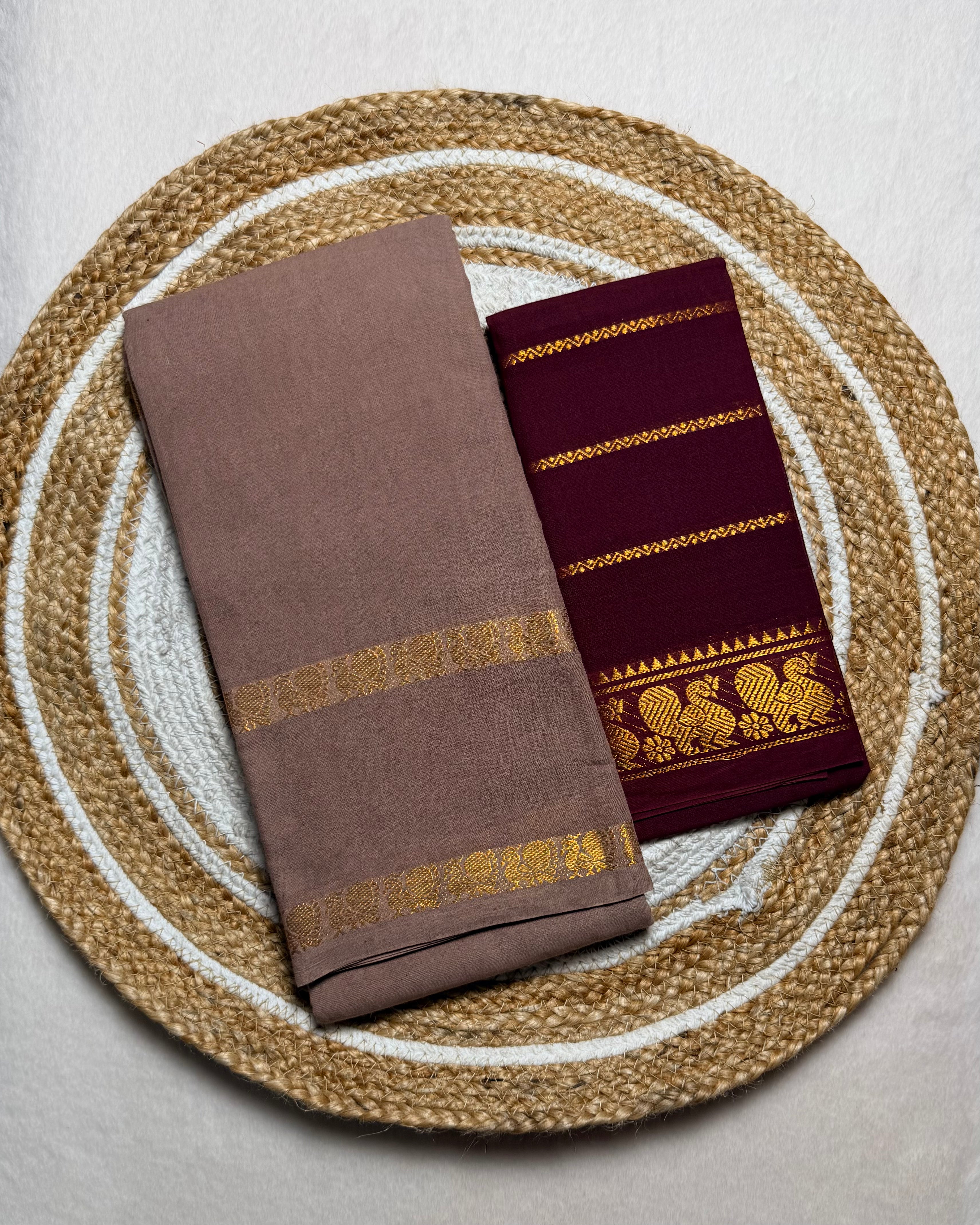 Traditional Madurai Sungudi Cotton Saree with Blouse Piece