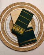 Traditional Madurai Sungudi Cotton Saree with Blouse Piece