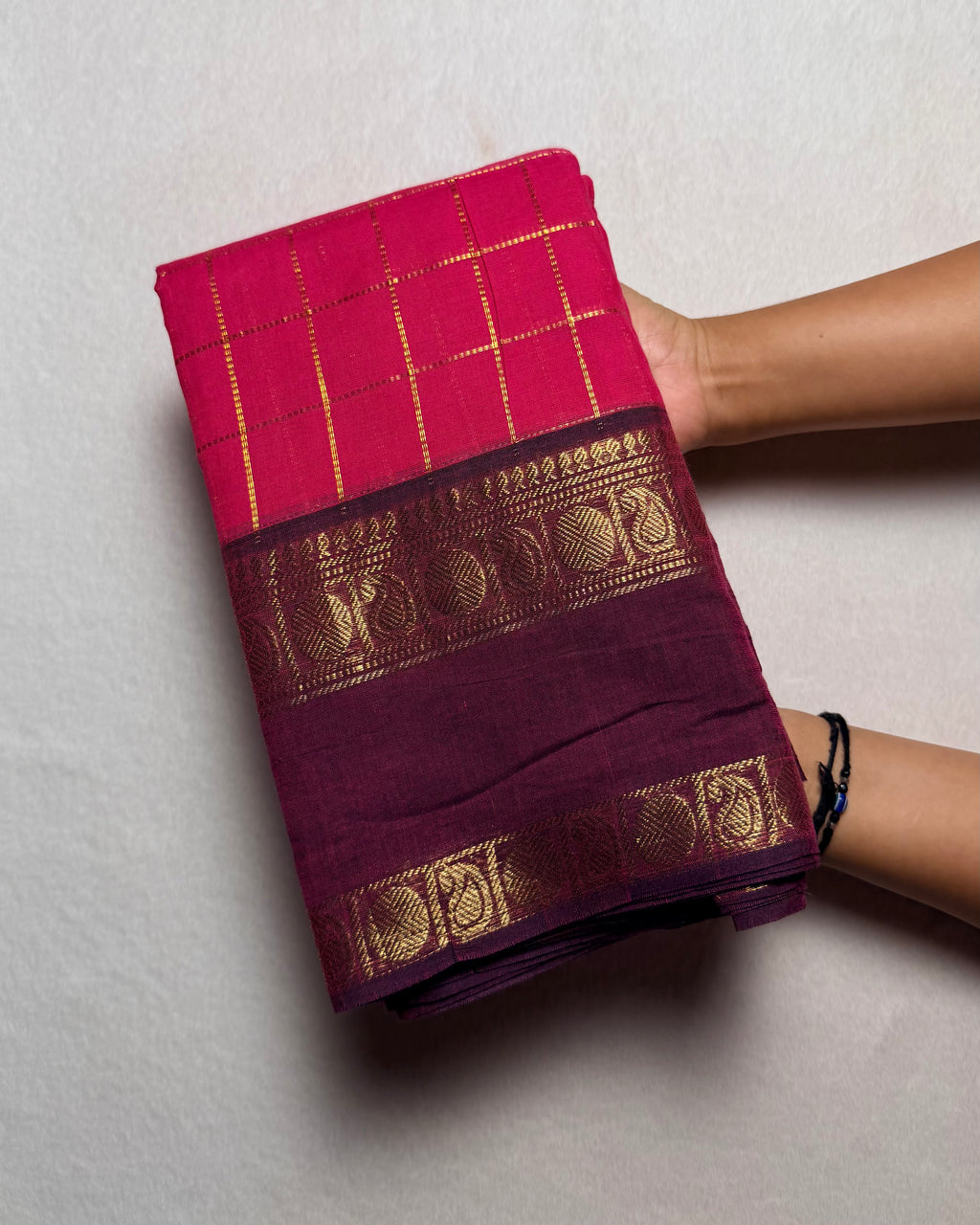 Premium Grand Pallu Kanchi Cotton Saree