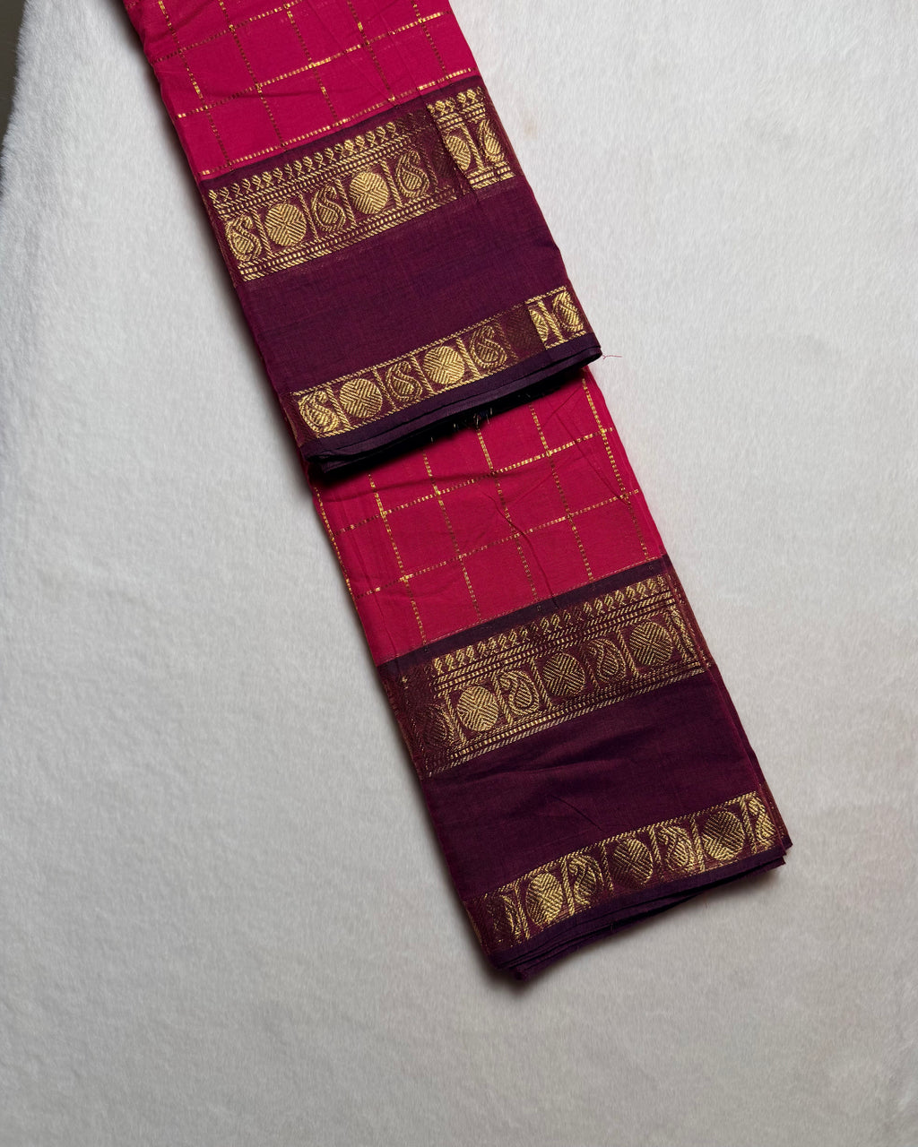 Premium Grand Pallu Kanchi Cotton Saree