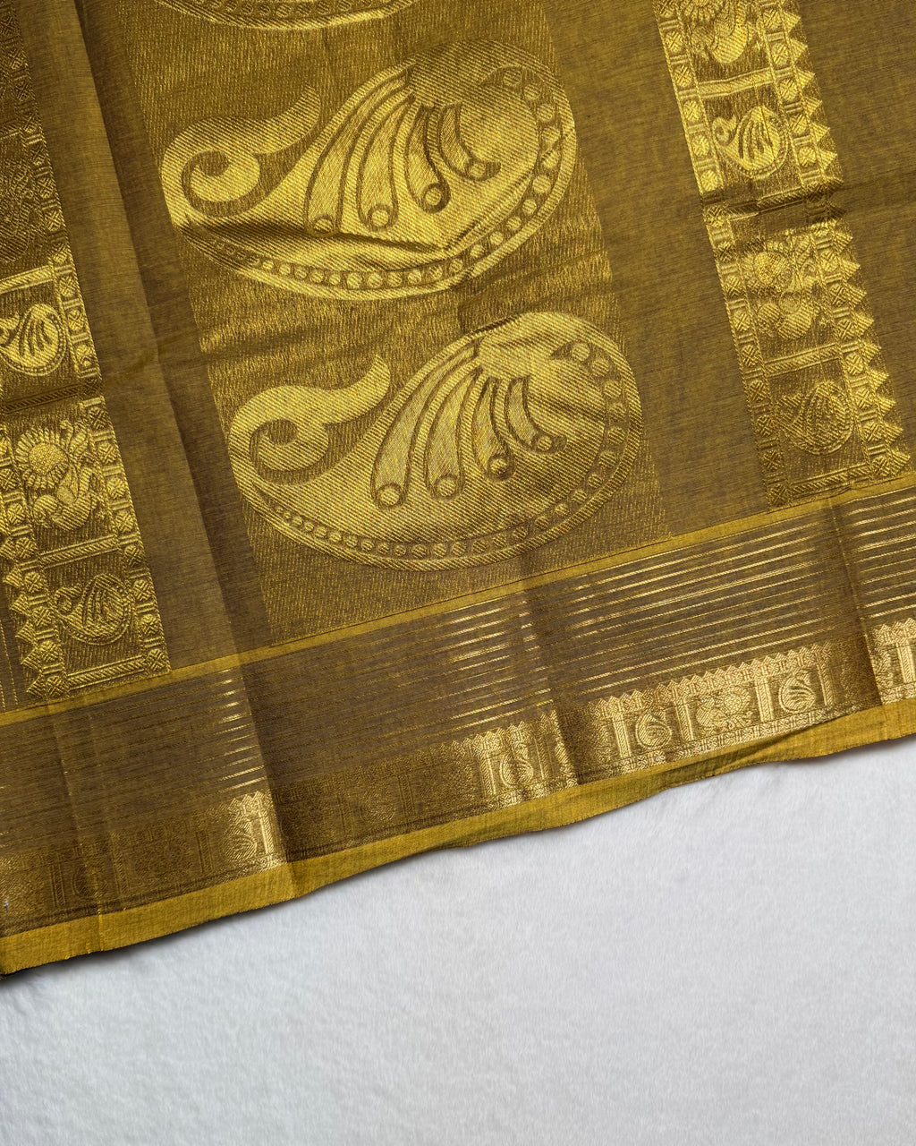 Premium Grand Pallu Kanchi Cotton Saree