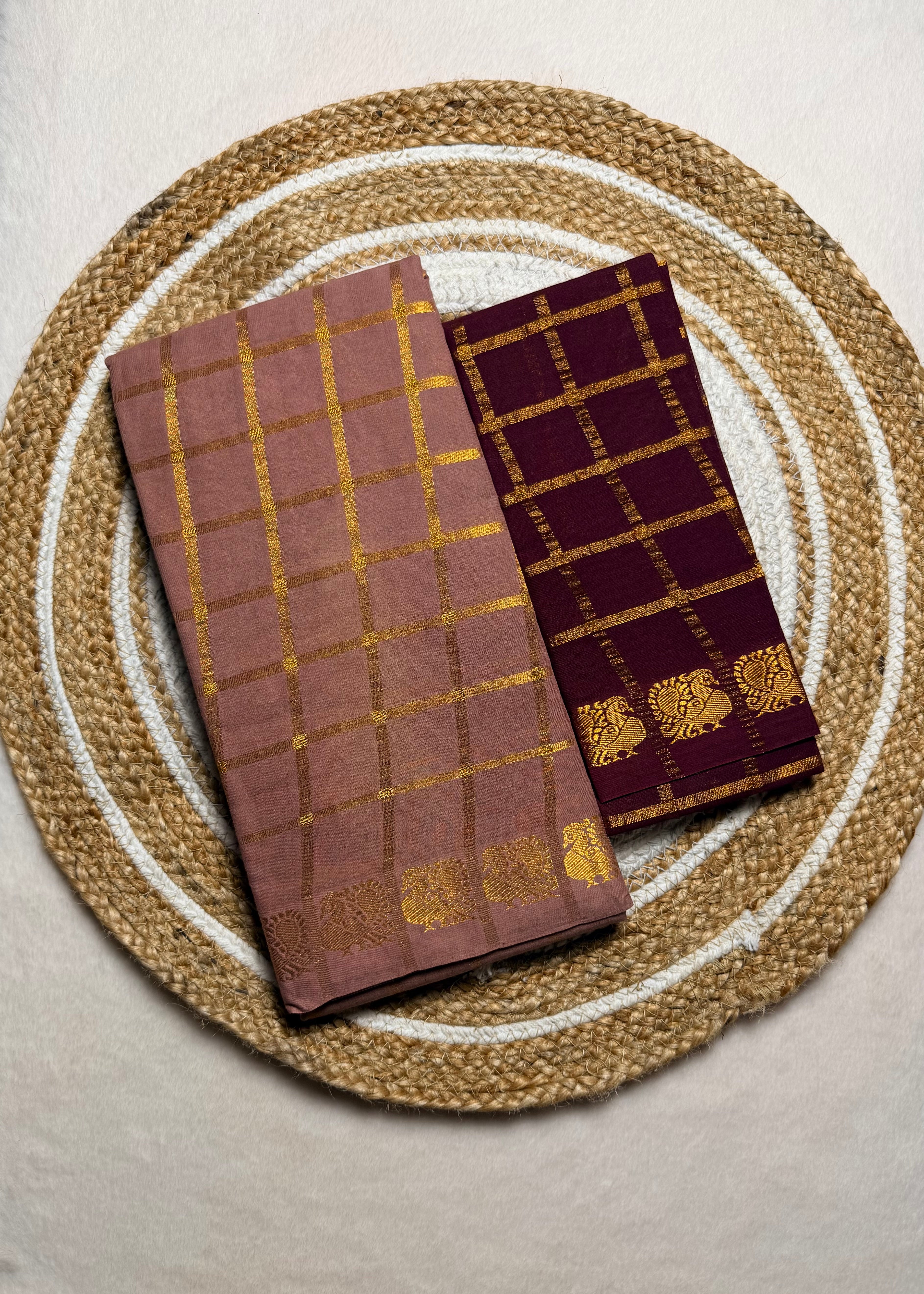Traditional Madurai Sungudi Cotton Saree with Blouse Piece