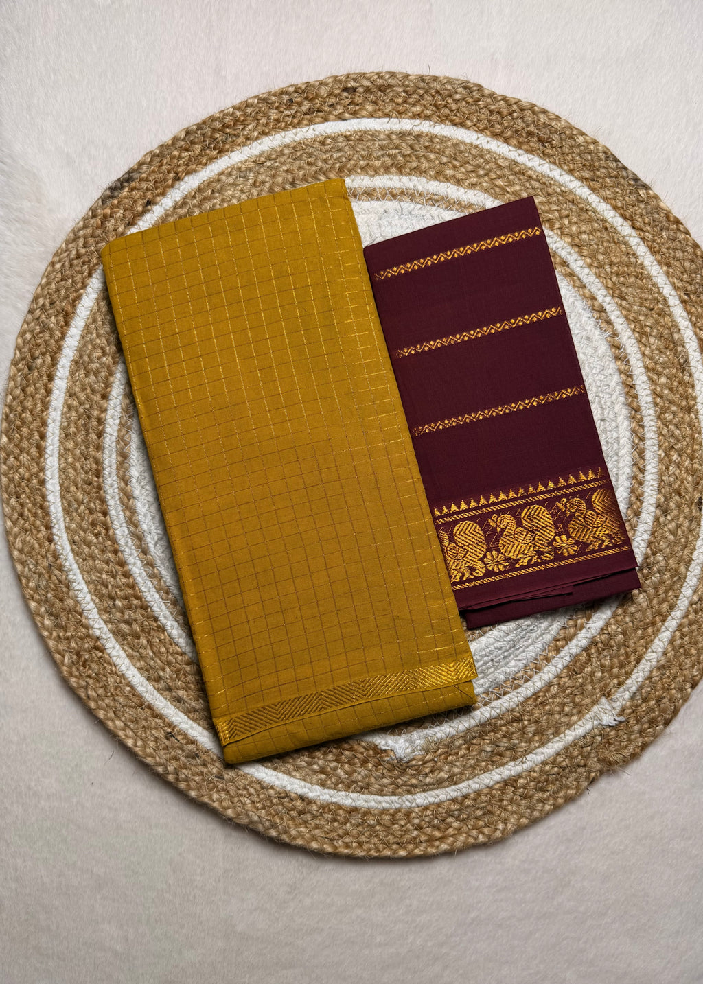 Traditional Pentex Madurai Sungudi Cotton Saree with Blouse Piece