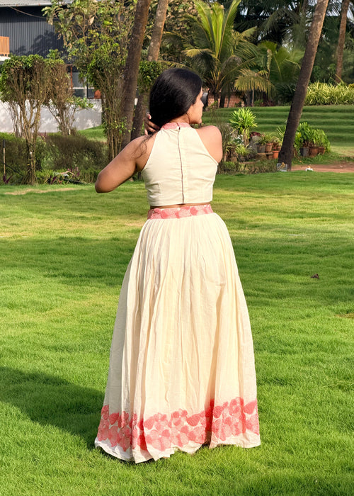 Peach Skirt and Top