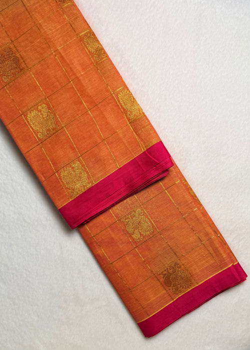 Premium Grand Pallu Kanchi Cotton Saree