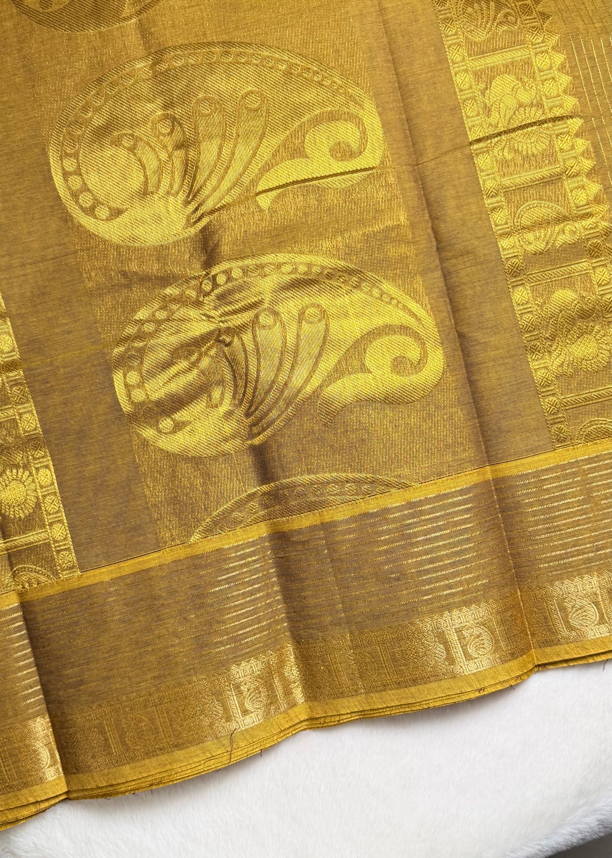 Premium Grand Pallu Kanchi Cotton Saree