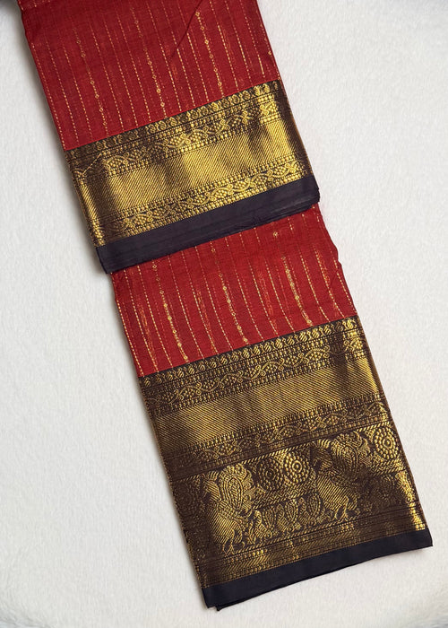 Grand Pallu Premium Zari Kanchi Cotton Saree