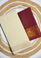Traditional Madurai Sungudi Cotton Saree with Blouse Piece