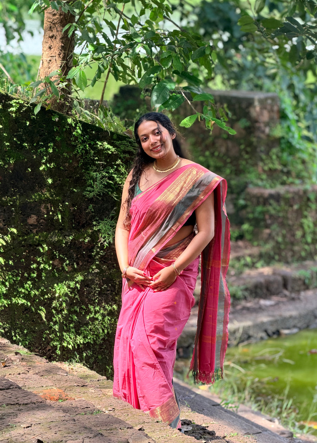 Premium Zari Kanchi Cotton Saree