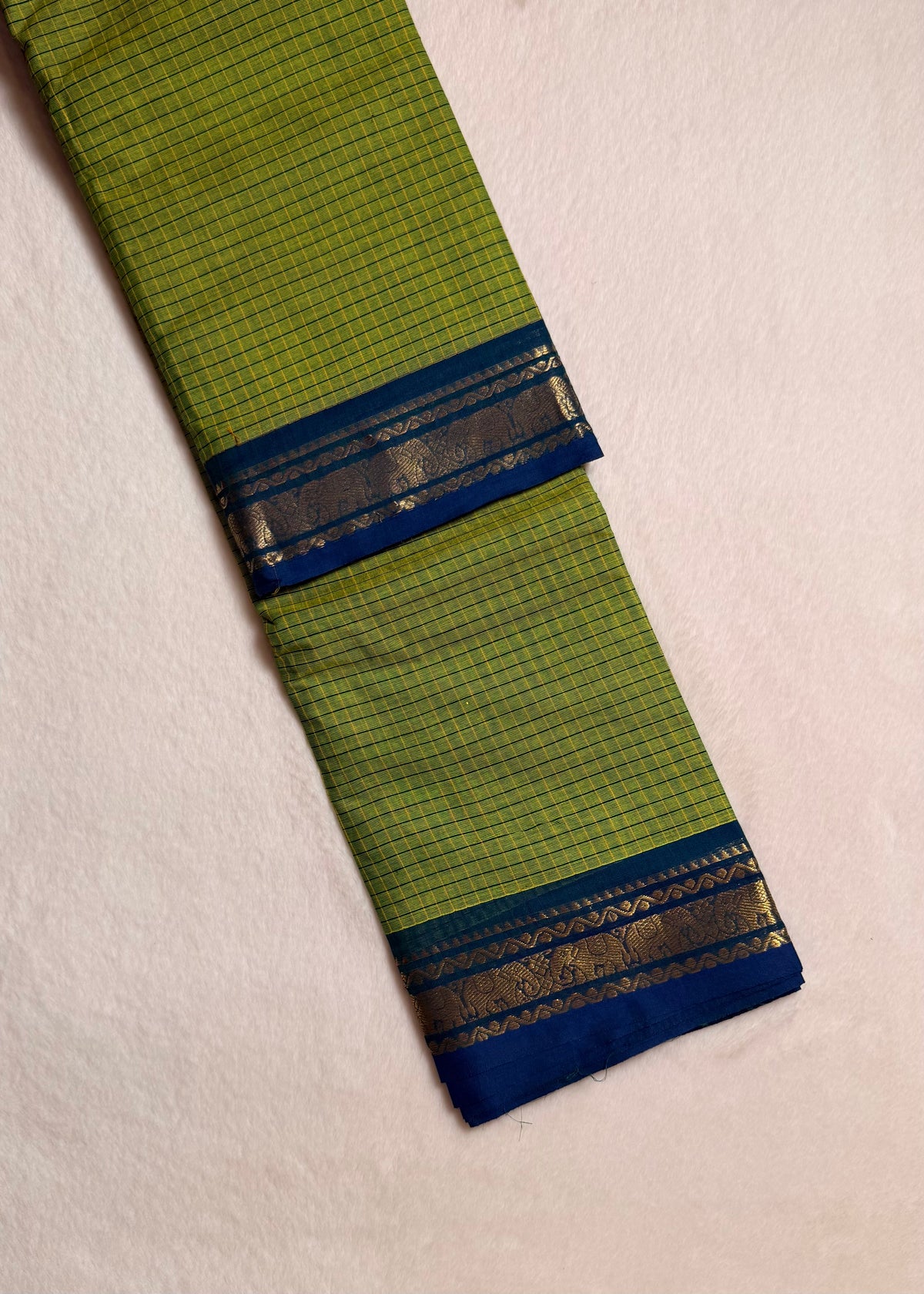Premium Vintage Single Border Kanchi Cotton Saree