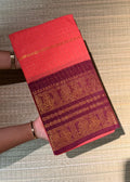 Traditional Madurai Sungudi Cotton Saree with Blouse Piece