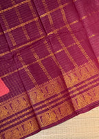 Traditional Madurai Sungudi Cotton Saree with Blouse Piece
