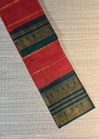 Traditional Madurai Sungudi Cotton Saree with Blouse Piece