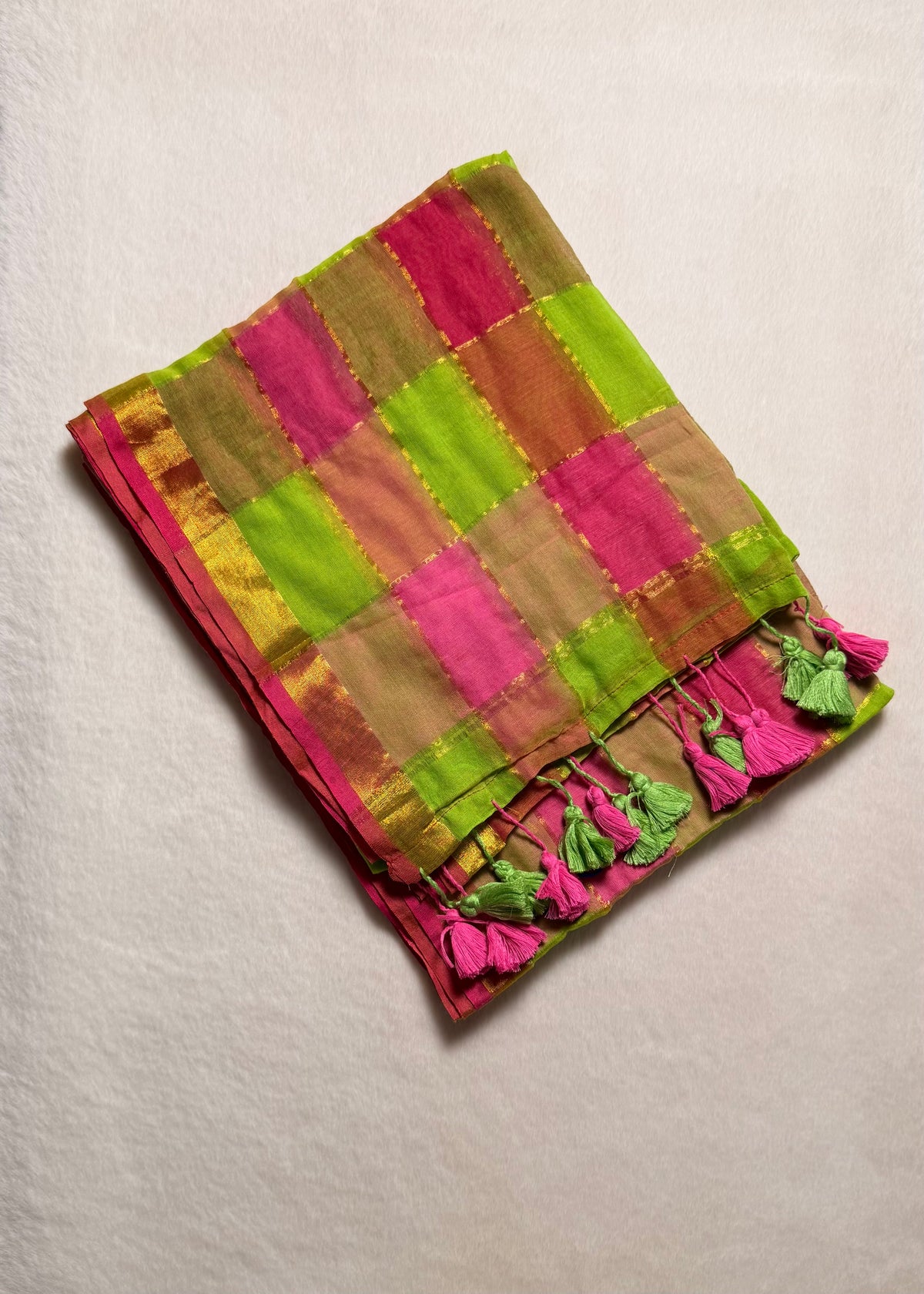 Madras Checks Mul Cotton Sarees