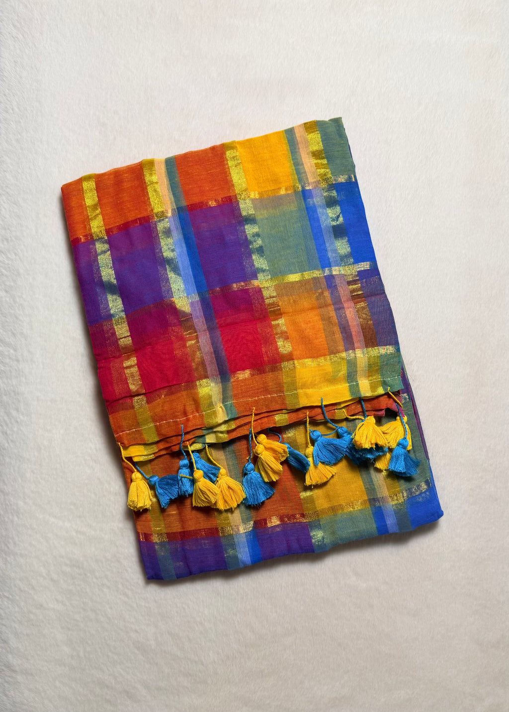 Madras Checks Mul Cotton Sarees