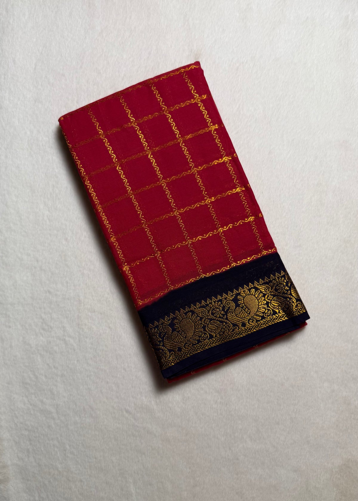 Grand Palu Madurai Sungudi Cotton Saree with Blouse Piece